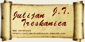 Julijan Treskanica vizit kartica